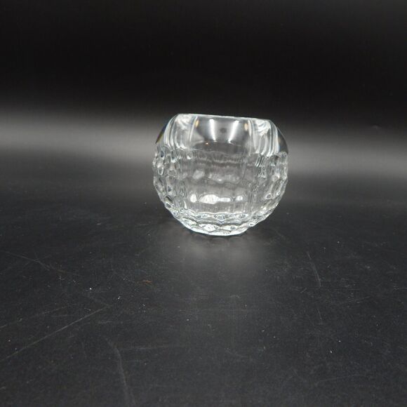 Orrefors Crystal Sphere Thumbprint Tealight Candle Holder Germany - Picture 5 of 9
